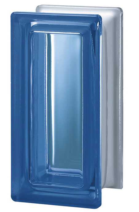 Bloque de vidrio PEGASUS Azul R09 Liso Transparente