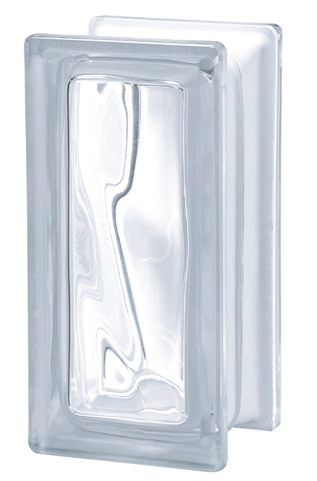 Mattone di vetro PEGASUS Neutro R09 Ondulato Trasparente