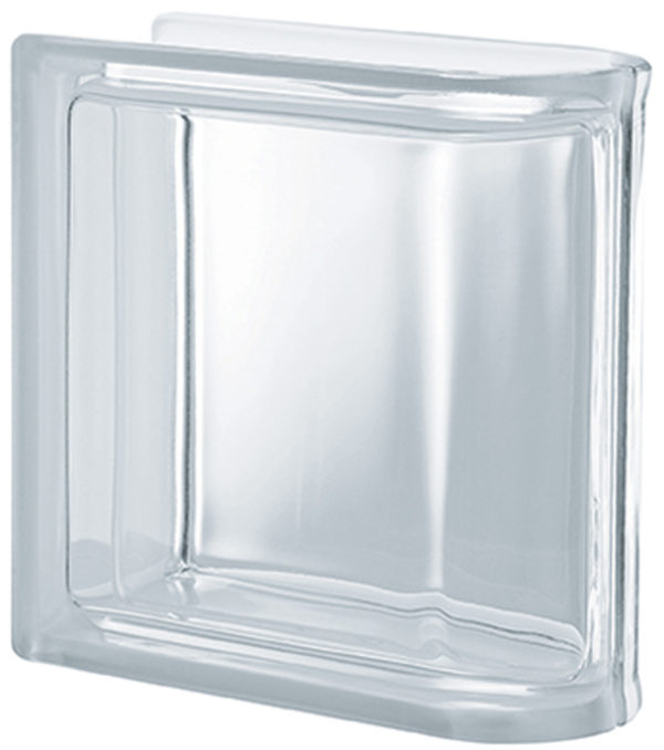 Mattone di vetro PEGASUS Neutro Terminale Lineare Liscio Trasparente