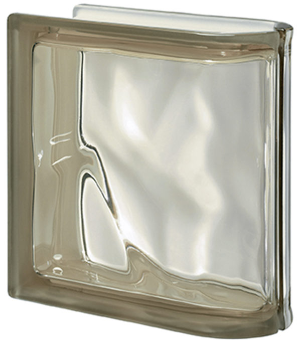 Bloque de vidrio PEGASUS Siena Terminal Lineal Ondulado Transparente